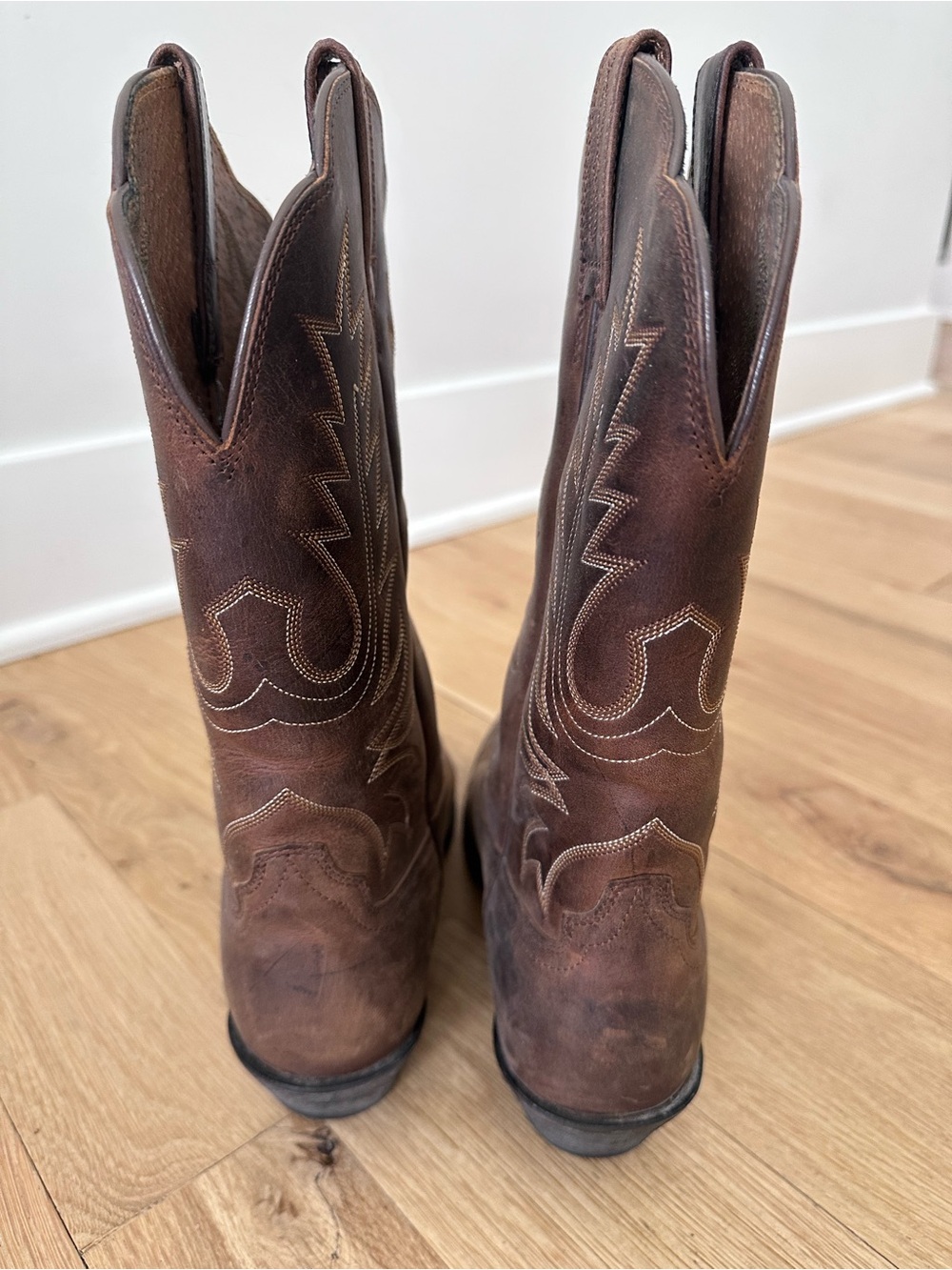Ariat Distressed Brown Western Heeled Cowboy Boots - Picture 6 of 7
